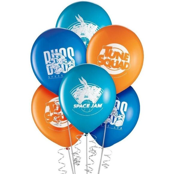 New SPACE JAM New Legacy LATEX BALLOONS (6) ~ Looney Tunes Birthday Party Helium - Picture 1 of 3
